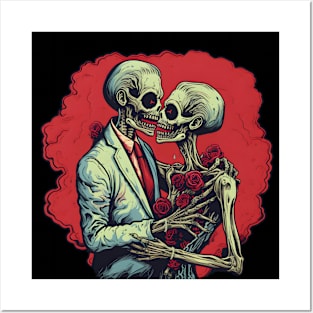 Valentines day zombie love Posters and Art